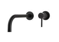 Wastafelkraan Afbouwdeel Wiesbaden Caral Slim Eenhendel Met Coldstart Mat Zwart - thumbnail