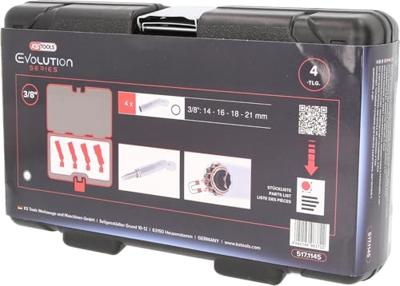 KS Tools 517.1145 3/8 bougieset, 4-delig, magnetisch met scharnier
