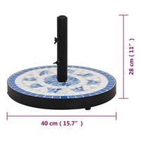 VidaXL Parasolvoet rond 12 kg blauw en wit - thumbnail