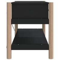 Tv-meubel 82x38x45 cm bewerkt hout zwart - thumbnail