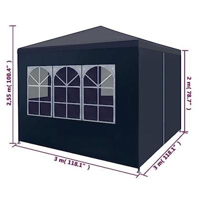 Partytent 3x3 m blauw - thumbnail