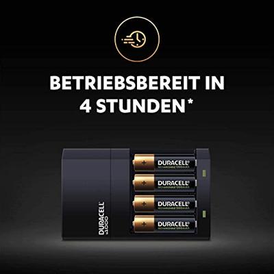 Oplader + Oplaadbare Batterijen DURACELL CEF14 2 x AA + 2 x AAA HR06/HR03 1300 mAh (1 Stuks) - thumbnail