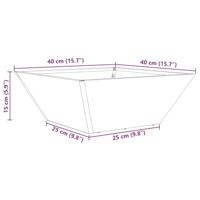 Tuin Kom Plantenbak 5 pcs Wit 40 x 40 x 15 cm Staal - thumbnail