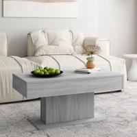 Salontafel 96x50x45 cm bewerkt hout grijs sonoma eikenkleurig - thumbnail