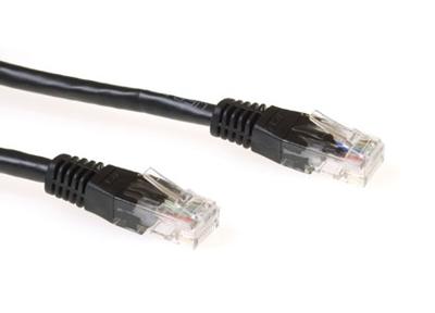 ACT Zwarte 2 meter U/UTP CAT6A patchkabels met RJ45 connectoren - thumbnail