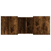 Salontafel 100x55x40 cm bewerkt hout gerookt eikenkleurig - thumbnail