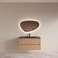 Elektrische Radiator BWS Cory met Smart Wifi 120x50cm 700W Geborsteld Goud - thumbnail