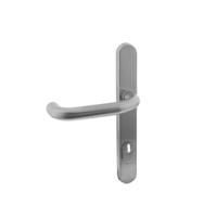 SKG3 Veiligheid-smal buitenschild geveerd met kruk verkropt 92mm met kerntrekbevestiging RVS - thumbnail