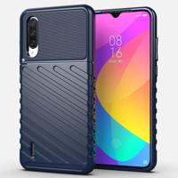Voor Xiaomi mi 9 Lite Thunderbolt shock proof TPU softcase (donkerblauw) - thumbnail