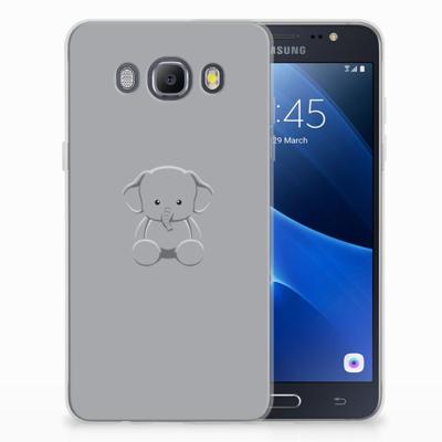 Samsung Galaxy J5 2016 Telefoonhoesje met Naam Grijs Baby Olifant Samsung Galaxy J5 2016 Telefoonhoesje met Naam Grijs Baby Olifant