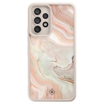 Samsung Galaxy A52(s) beige case - Marmer waves Samsung Galaxy A52(s) beige case - Marmer waves