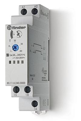 Finder 80.11.0.240.0000 Tijdrelais Monofunctioneel 1 stuk(s) Tijdsduur: 0.1 s - 20 h 1x wisselcontact