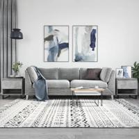 Salontafels 2 st 50x46x50 cm bewerkt hout betongrijs - thumbnail