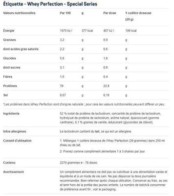 Whey Perfection - Special Series Whey Perfection - Special Series