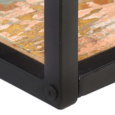 VidaXL Wandschappen 2 st 120 cm massief gerecycled hout