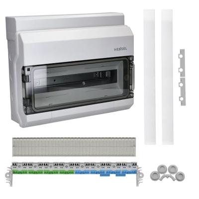 Hensel 6100225 KV 1518 Kleine verdeelkast Opbouw (op muur) Aantal groepen: 18 Aantal rijen: 1 Inhoud: 1 stuk(s) Hensel 6100225 KV 1518 Kleine verdeelkast Opbouw (op muur) Aantal groepen: 18 Aantal rijen: 1 Inhoud: 1 stuk(s)