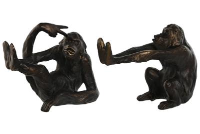 Bokstöd Home ESPRIT Hars Aap 22,5 x 9,8 x 17 cm