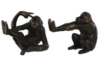 Bokstöd Home ESPRIT Hars Aap 22,5 x 9,8 x 17 cm - thumbnail