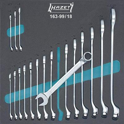 HAZET Ring-steeksleutelset 163-99/18 - Buitentwaalfkant tractieprofiel - 18-delig - 6 - 27 HAZET Ring-steeksleutelset 163-99/18 - Buitentwaalfkant tractieprofiel - 18-delig - 6 - 27