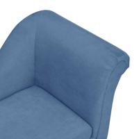 Hondenbank met kussen 83x44x44 cm pluche blauw - thumbnail