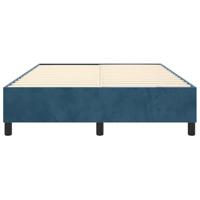 Boxspringframe fluweel donkerblauw 140x190 cm - thumbnail