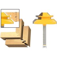 1/4 x 2 Shank houtbewerking 45 graden Engagement Tenon Cutter Blade rechte hoek accessoires mes houtbewerking Tools - thumbnail