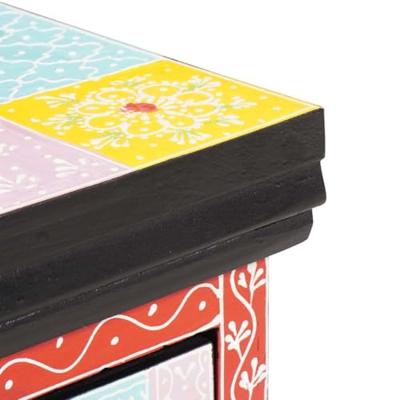 Nachtkastje 2 pcs Multikleur 40 x 30 x 28 cm Massief mangohout