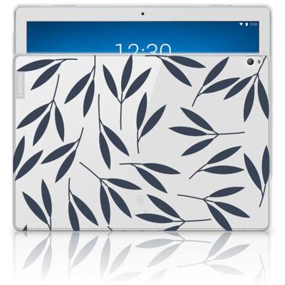 Lenovo Tab P10 | Siliconen hoesje | Leaves Blue