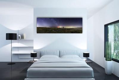 Schilderij -Dartmoor (Engeland) onder de sterren, Premium print