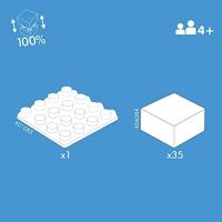 Hubelino blokpuzzel dinosaurus wereld - 35st. - thumbnail