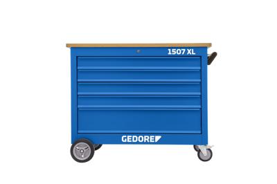 Gedore 3127818 1507 XL 04010 - werkbank op wielen XL 5 laden 985 x 1200 x 625 mm (b x h x d) 1200 x 985 x 635 mm