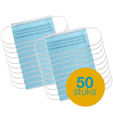 IBP Mondmasker 3-Laags met Elastiek Blauw 50 stuks
