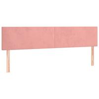 Boxspring met matras fluweel roze 160x200 cm - thumbnail