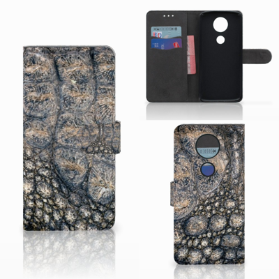 Motorola Moto E5 Plus Telefoonhoesje met Pasjes Krokodillenprint Motorola Moto E5 Plus Telefoonhoesje met Pasjes Krokodillenprint