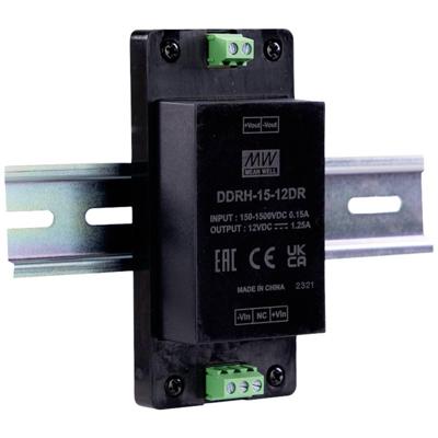 MEAN WELL DDRH-15-24DR DIN-rail DC/DC-converter 24 V/DC Aantal uitgangen:1 x Inhoud 1 stuk(s)