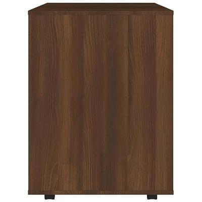 Rolkast 60x53x72 cm bewerkt hout bruin eikenkleur