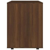 Rolkast 60x53x72 cm bewerkt hout bruin eikenkleur - thumbnail