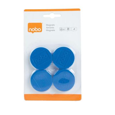 Magneet nobo 38mm blauw 4 stuks Magneet nobo 38mm blauw 4 stuks
