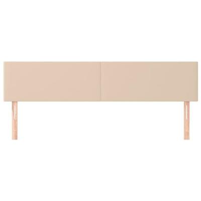 Hoofdborden 2 st 80x5x78/88 cm kunstleer cappuccinokleurig - thumbnail