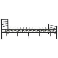 Bedframe staal zwart 200x200 cm - thumbnail