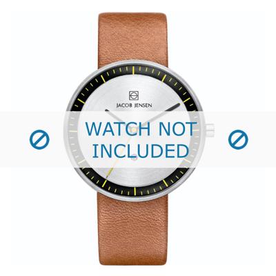 Horlogeband Jacob Jensen Strata 281 Leder Cognac 16mm
