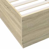 Bedframe bewerkt hout sonoma eikenkleurig 90x200 cm - thumbnail