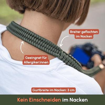 C-Rope Traveler camera strap Military Olive, 125cm Paracord