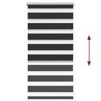 Duo Rolgordijn 40x100cm Zwart - thumbnail