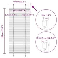 Pliss rolgordijn 60x100 cm stofbreedte 59,4 cm bordeauxrood - thumbnail