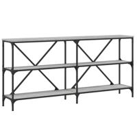 Wandtafel 160x30x75 cm bewerkt hout en ijzer grijs sonoma eiken - thumbnail
