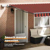 VidaXL Inklapbaar zonnescherm oranje en bruin 400 ×300 cm stof - thumbnail