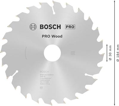 Bosch Accessoires Cirkelzaagblad Optiline Wood 184 x 30 x 2,6 mm, 24 1st - 2608640610 - thumbnail