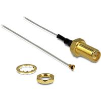 Delock WiFi-antenne Aansluitkabel [1x RPSMA-bus - 1x IPEX-stekker] 0.2 m Grijs - thumbnail