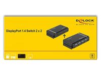 DeLOCK DisplayPort Switch 2x 2 Displayport in naar 1x 2 DisplayPort out - thumbnail